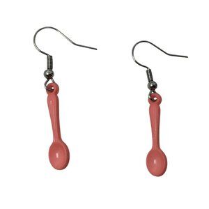 Women's Miniature Pink Spoon Earrings (no earring backs)